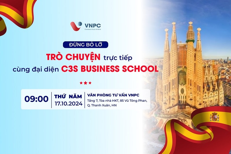 Cơ hội VÀNG: Trò chuyện cùng đại diện C3S Business School & Săn học bổng hấp dẫn